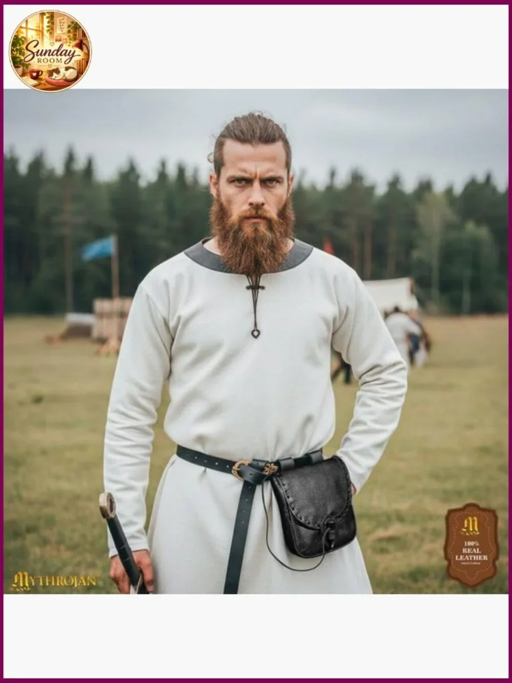 Genuine Leather Medieval Belt Pouch LARP Costume Accessory